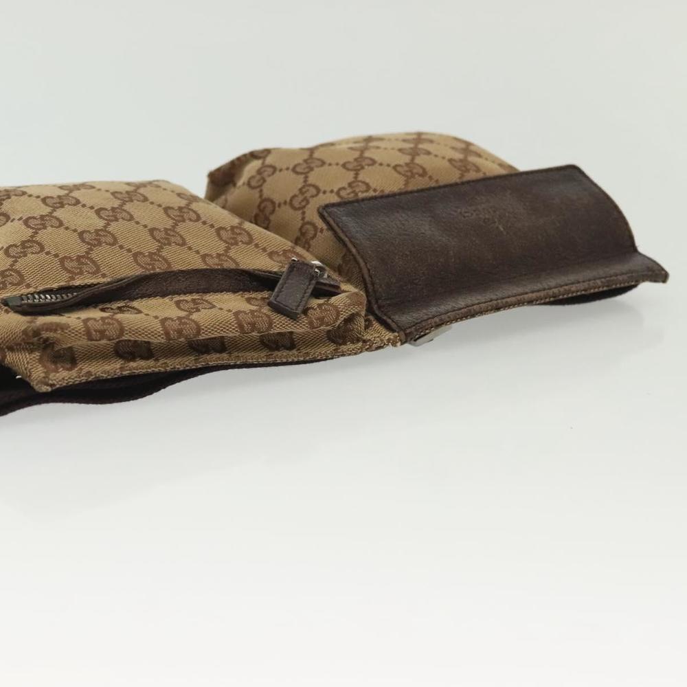 GUCCI GG Canvas Waist bag Beige Silver 28566 Auth 141840 - Picture 7 of 16